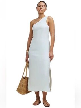 Madewell Linen One Shoulder Dress